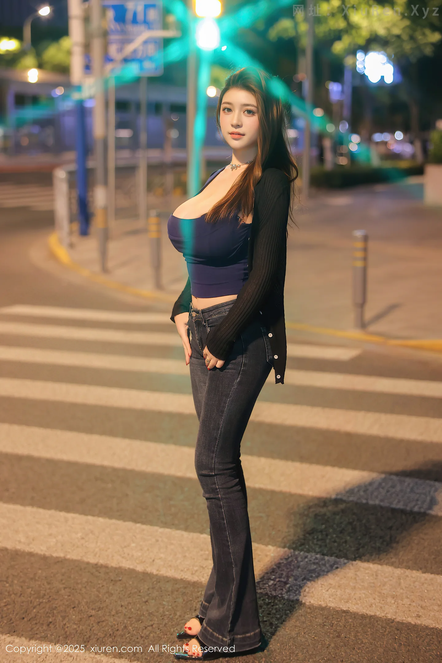 图片[6]-[XiuRen秀人网] VOL.10437 新人模特ＪＯＪＯ性感深色内衣配黑色牛仔裤秀丰腴身材诱惑写真78P-秀人网官方网站